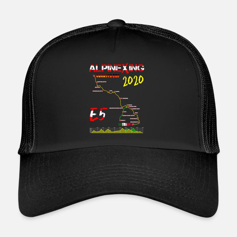 E5 Oberstdorf Meran 2020 - Trucker Cap - Schwarz/Schwarz