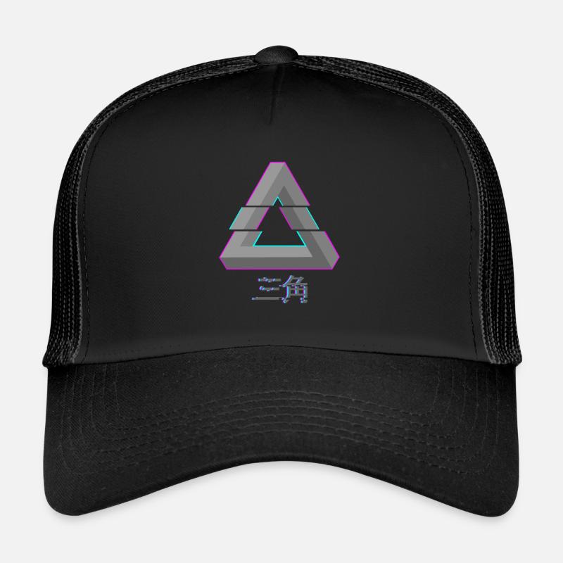 Penrose Dreieck - Glitch Vaporwave Trucker Cap