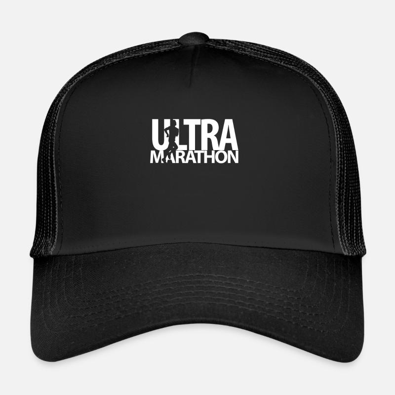 Ultramarathon 100 kilomètres Ultra-course cadeau - Casquette trucker - noir/noir