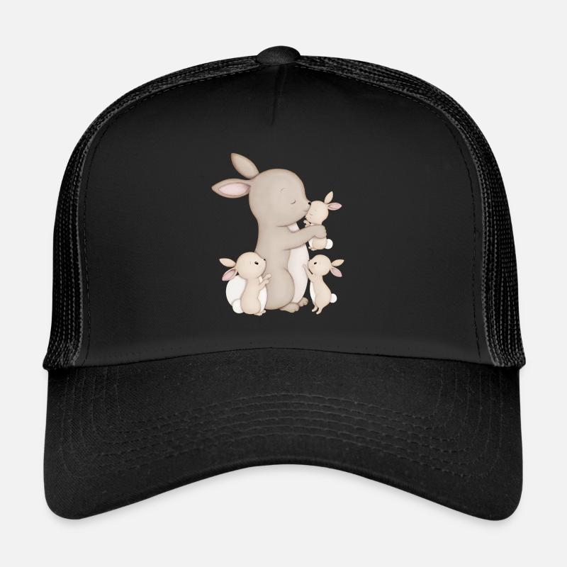 lapins mignons - Casquette trucker  - noir/noir