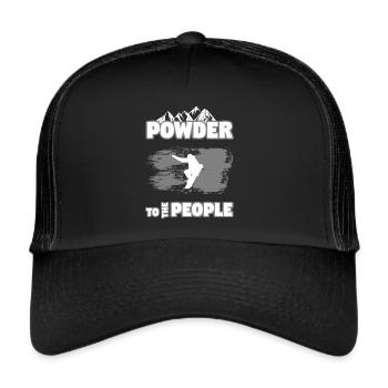 snowboard poudreuse personnes - Casquette trucker  - noir/noir - Devant