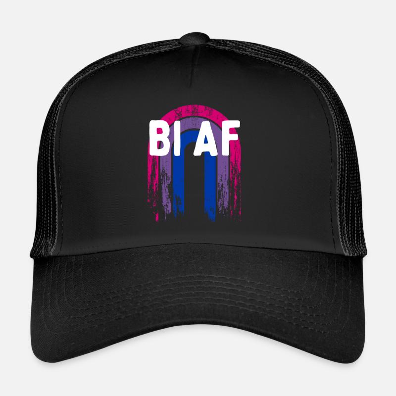 Bi AF Bisexual LGBTQ Bi Pride LGBT Funny Pride Trucker Cap