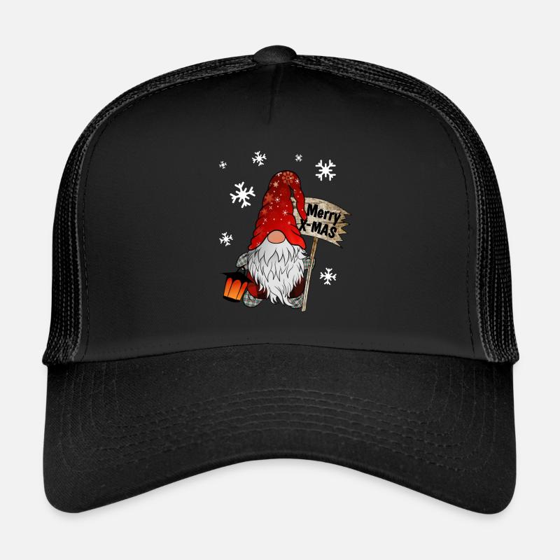 Christmas Gnome mit Schneeflocken X Mas Wichtel Trucker Cap