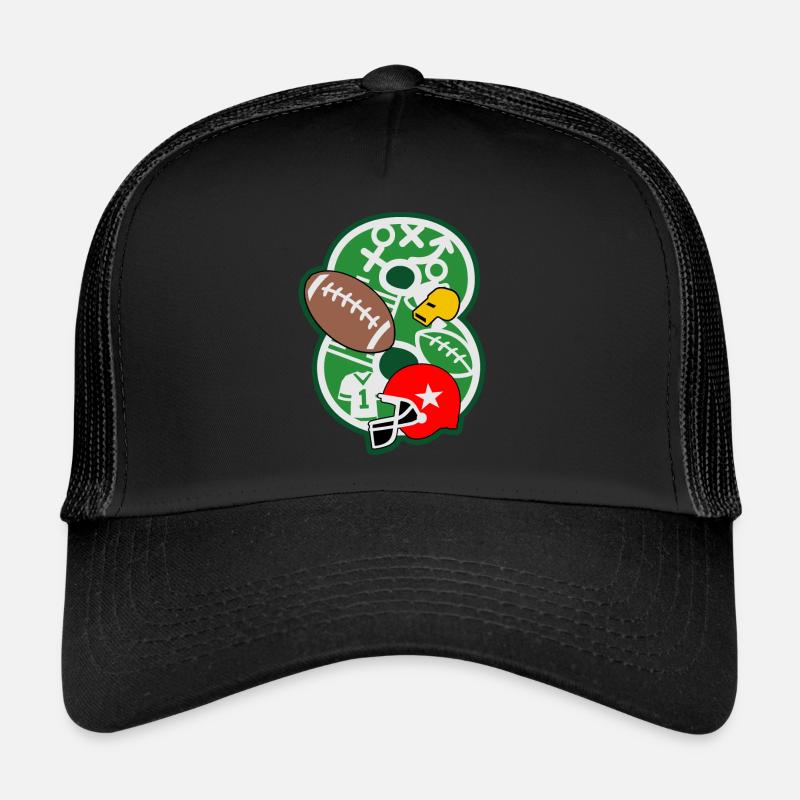 Fußball 8. Geburtstagsparty Nummer 8 - 8 Jahre - Trucker Cap - Schwarz/Schwarz