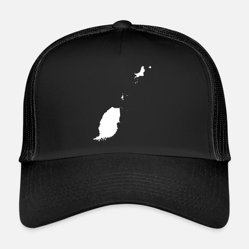 Grenada map flag - Trucker Cap - black/black