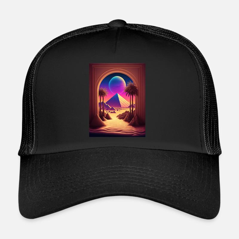 Electronic Synthwave Retrowave Vaporwave Eden Trucker Cap