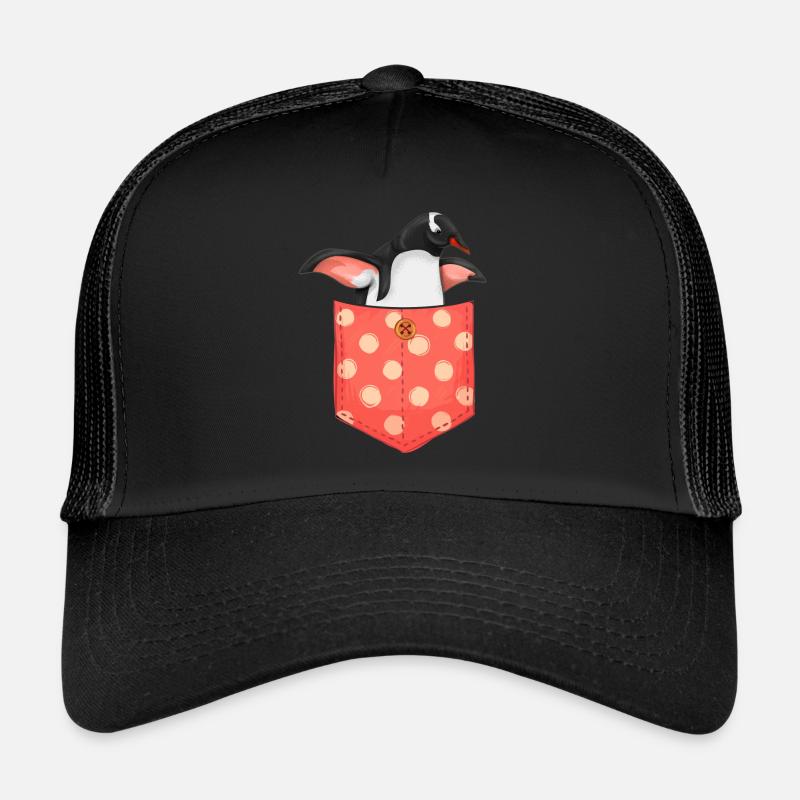 Antarktis Tier Geschenk Süßes Brusttasche Pinguin Trucker Cap