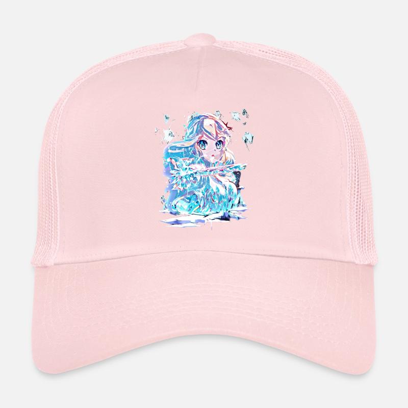 Ice Crystal Snow Queen Anime Princesse de glace Casquette trucker 