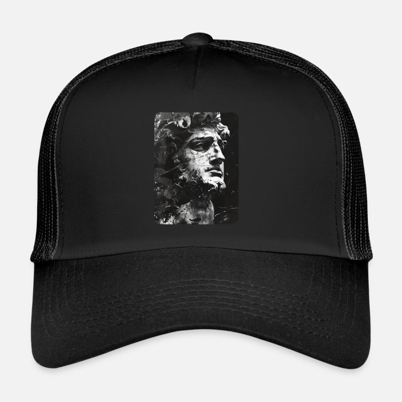 visage brisé d’une statue de marbre Casquette trucker 