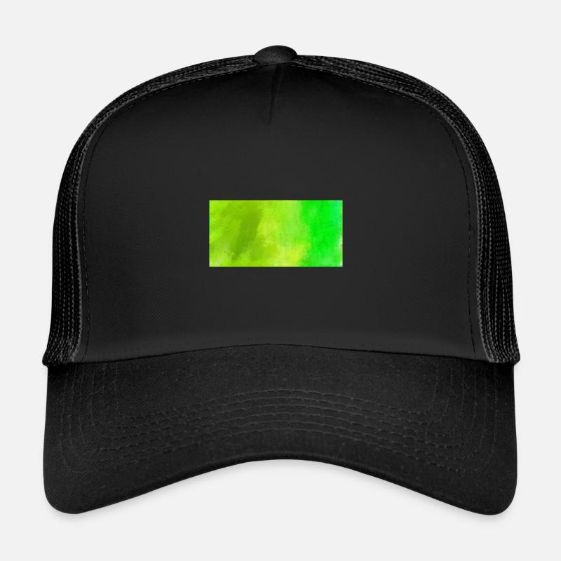 green painted artwork abstract colors in green Trucker Cap