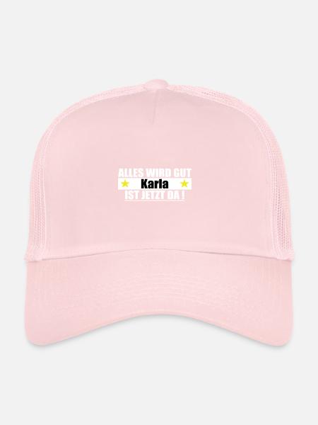 Karla Name Vorname Geburtstag - Trucker Cap - Hellrosa - Vorne
