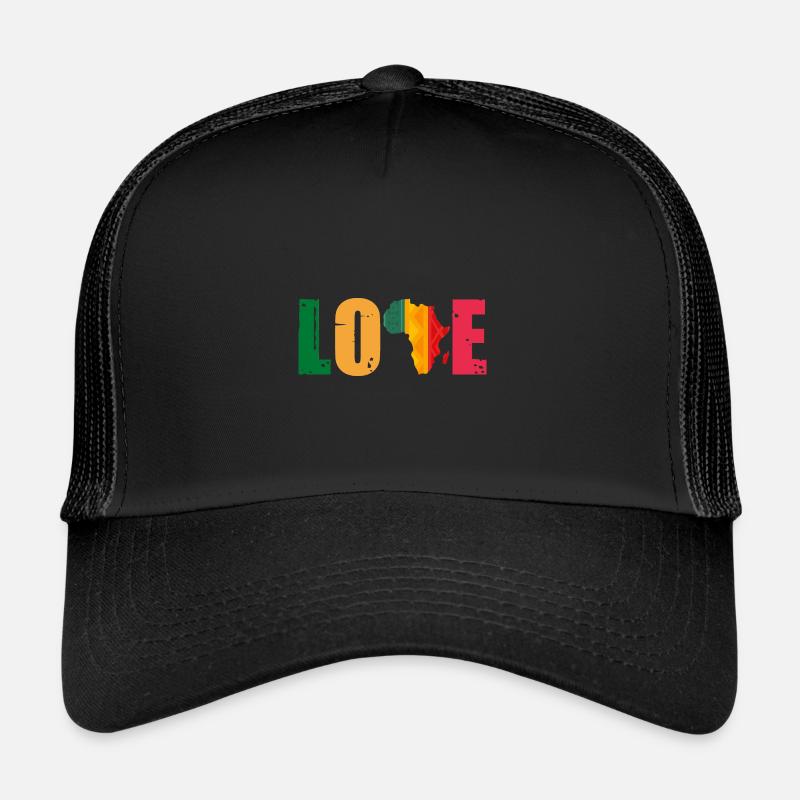 Afrika - Trucker Cap - Schwarz/Schwarz
