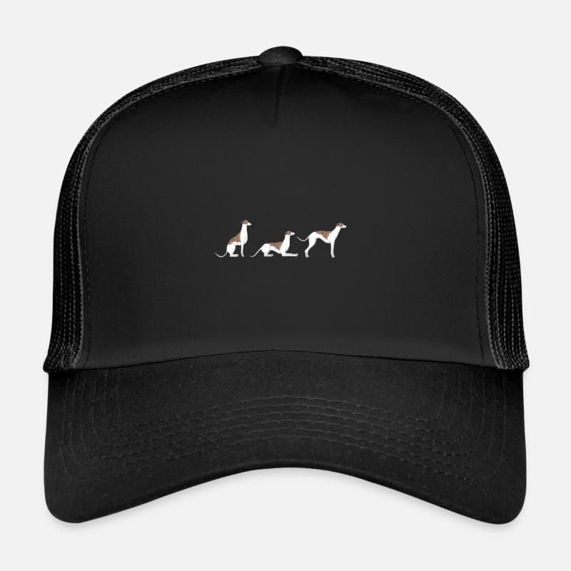 Place Standing Whippet - Trucker Cap - black/black