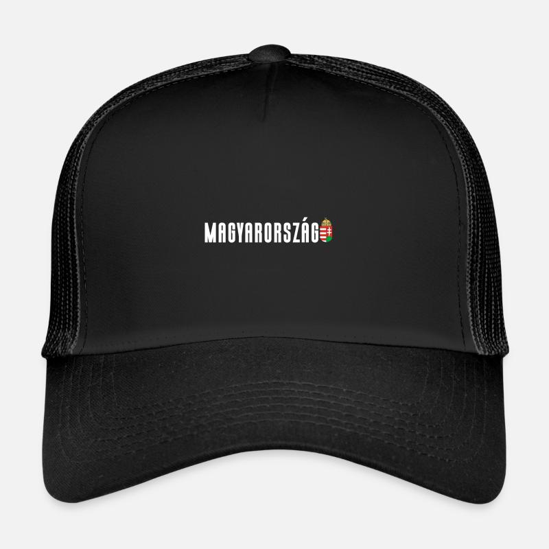 Magyarország Ungarn Wappen Flagge - Trucker Cap - Schwarz/Schwarz