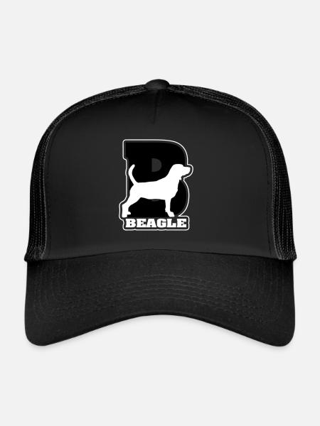 BEAGLE B - Casquette trucker  - noir/noir - Devant