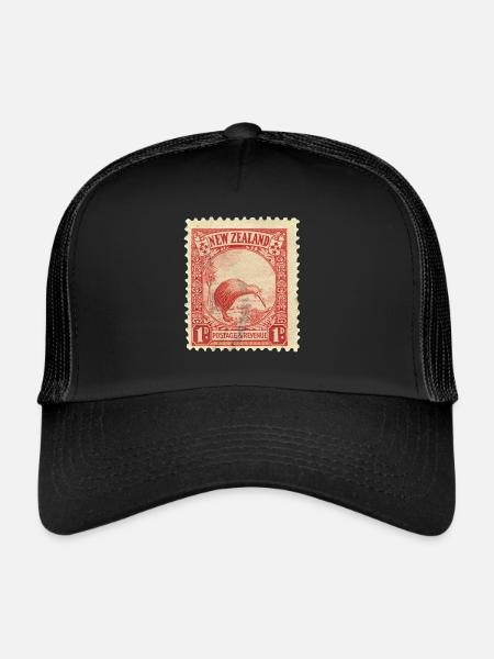 Kiwi stamp - Casquette trucker  - noir/noir - Devant