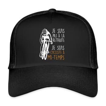 Vélo retraité - Casquette trucker  - noir/noir - Devant