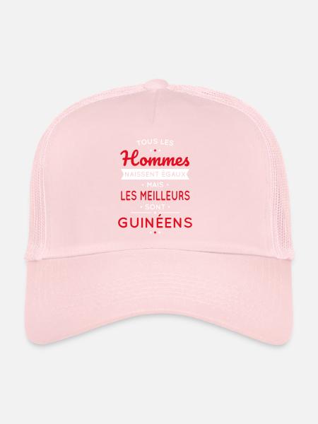 Hommes égaux les meilleurs sont Guinéens - Casquette trucker  - rose pâle - Devant