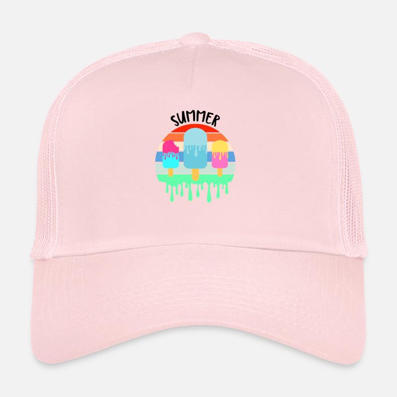 Schmelzendes Eis Heißer Sommerurlaub Retro Vintag Trucker Cap