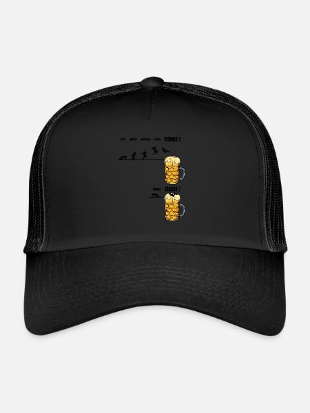 Dictons de bière drôles pour les buveurs de bière - Amateurs de bière - Casquette trucker  - noir/noir - Devant