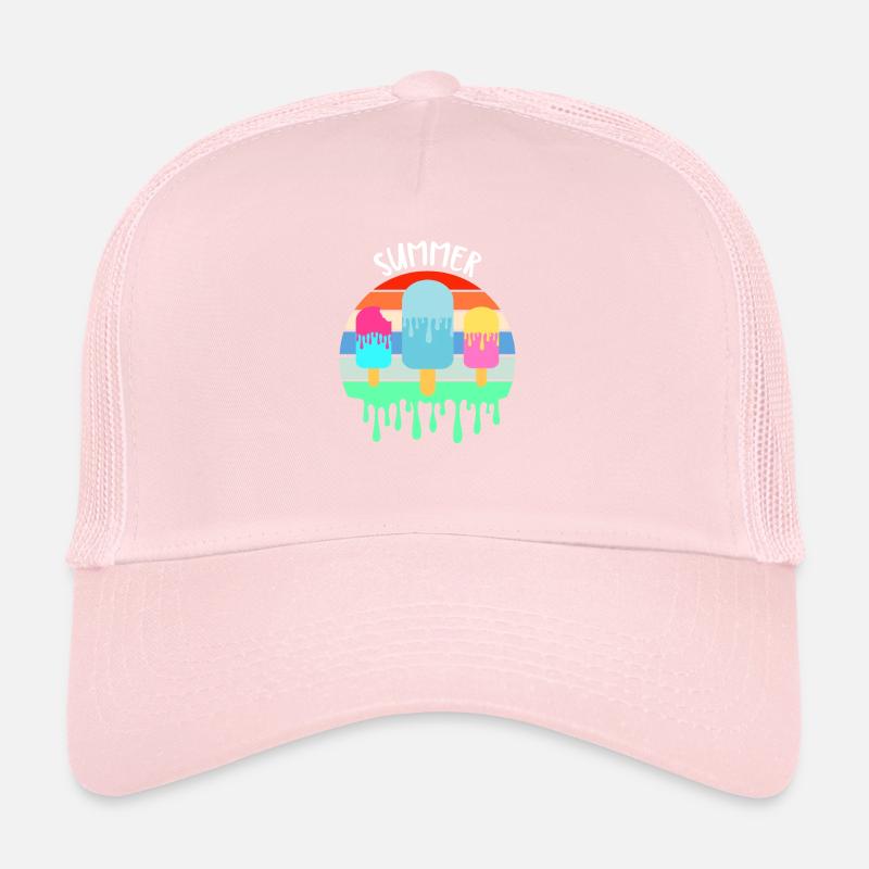 Schmelzendes Eis Heißer Sommerurlaub Retro Vintag Trucker Cap