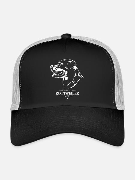 Rottweiler Maman Chien Chien Rottie Wilsigns - Casquette trucker  - noir/gris pierre - Devant
