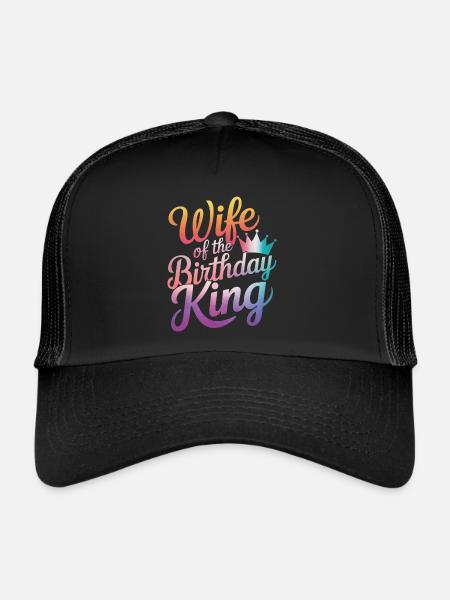 Femme Épouse Partenaire Famille Marié - Casquette trucker  - noir/noir - Devant