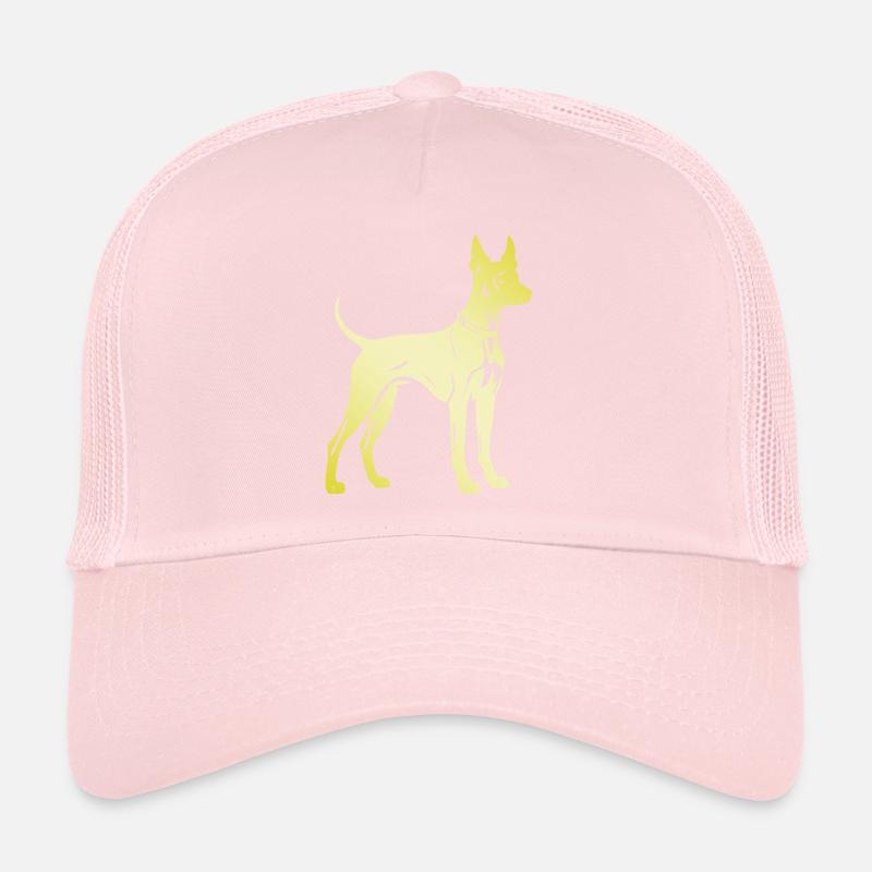 Silhouette de chien doberman Casquette trucker 