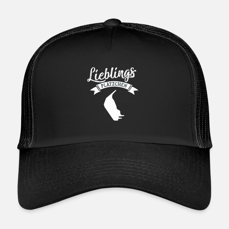 Lieblingsplätzchen Amrum - Trucker Cap - Schwarz/Schwarz