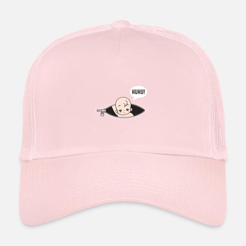 Huhu je suis là bébé cadeau de grossesse Casquette trucker 