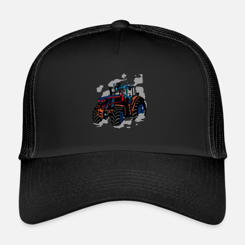 Tractor Pulling Power Full Pull Motorsport Gift - Trucker Cap - black/black