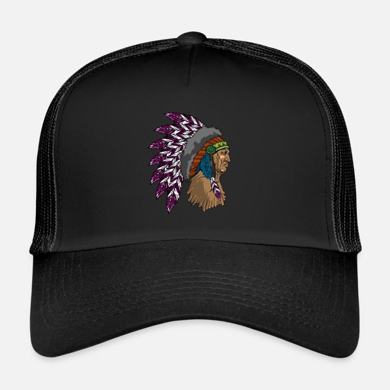 Indisches Männergeschenk - Trucker Cap - Schwarz/Schwarz