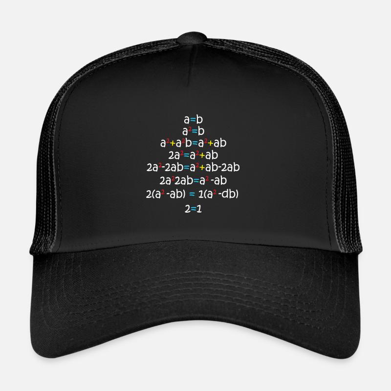 a=b Gleichung Formel Mathe Mathematik Algebra - Trucker Cap - Schwarz/Schwarz