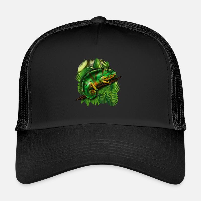 Chameleon Jungle Animal Cool Lizard Tropical Gift Trucker Cap