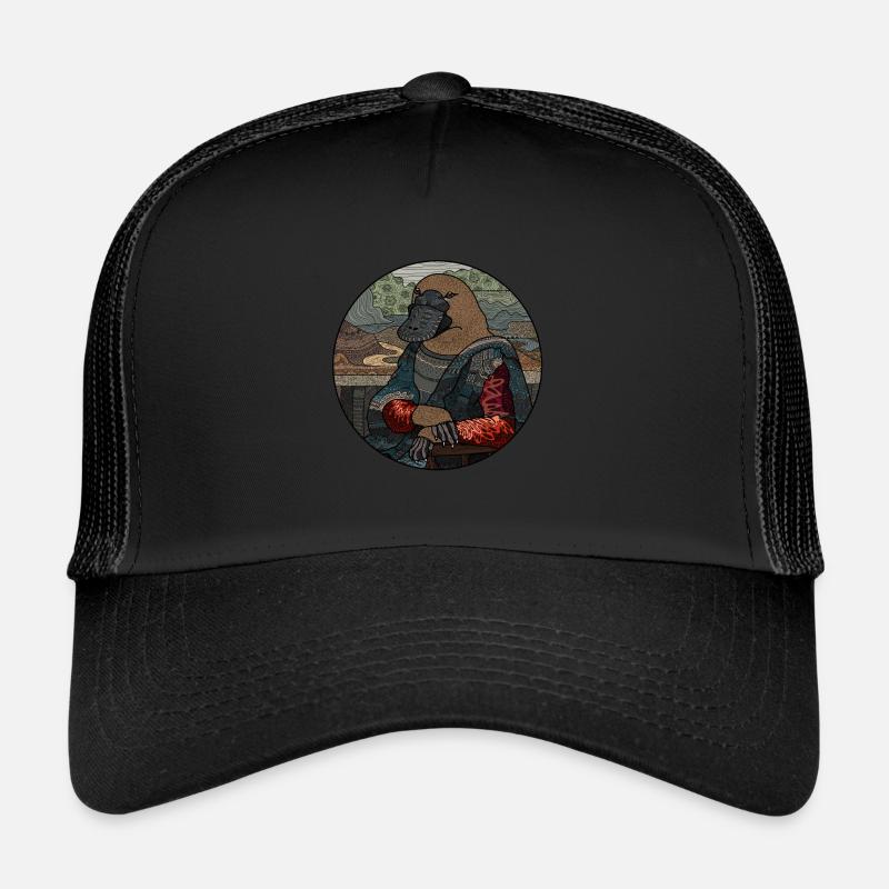 Ornithorynque drôle Mona Lisa Duckface cadeau Casquette trucker 
