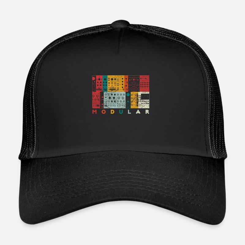 Synthesizer Modular Instrument - Trucker Cap - Schwarz/Schwarz