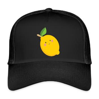 Zitrone - Trucker Cap - Schwarz/Schwarz - Vorne