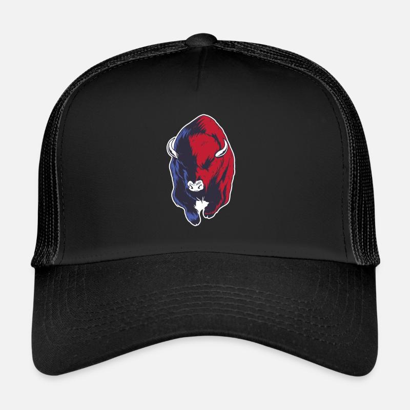 Bison Buffalo - Trucker Cap - Schwarz/Schwarz