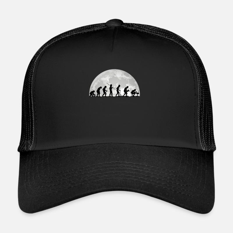 Evolution Geek Programmeur d’ordinateur cadeau - Casquette trucker  - noir/noir