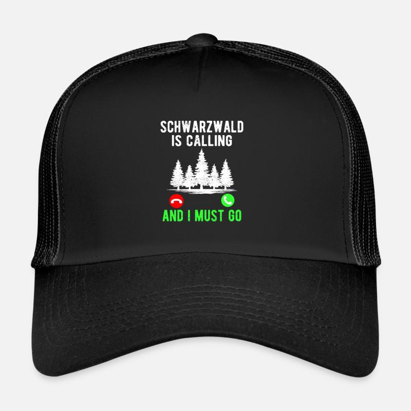 Der Schwarzwald ruft Schwarzwälder - Trucker Cap - Schwarz/Schwarz