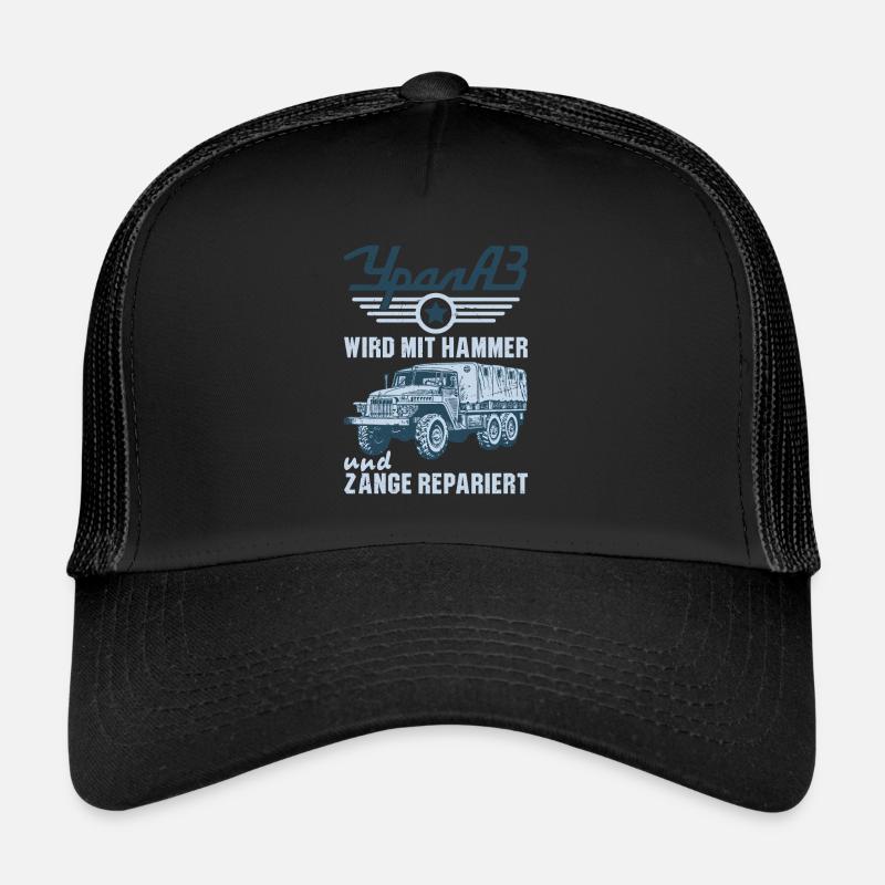 Wird mit hammer und zange repariert URAL Fahrer - Trucker Cap - Schwarz/Schwarz