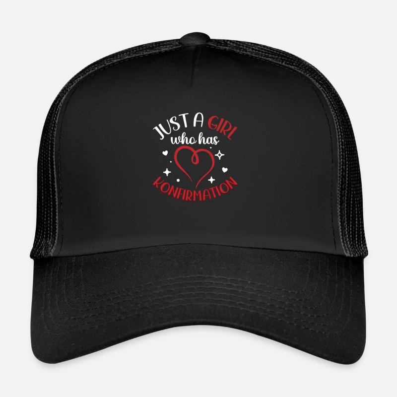 Just a girl who has Konfirmation - Trucker Cap - Schwarz/Schwarz