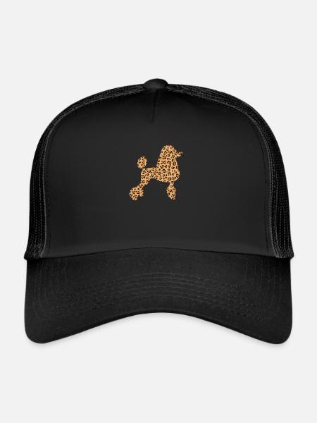Mignon Lepard-peau-caniche-chien-amoureux - Casquette trucker  - noir/noir - Devant