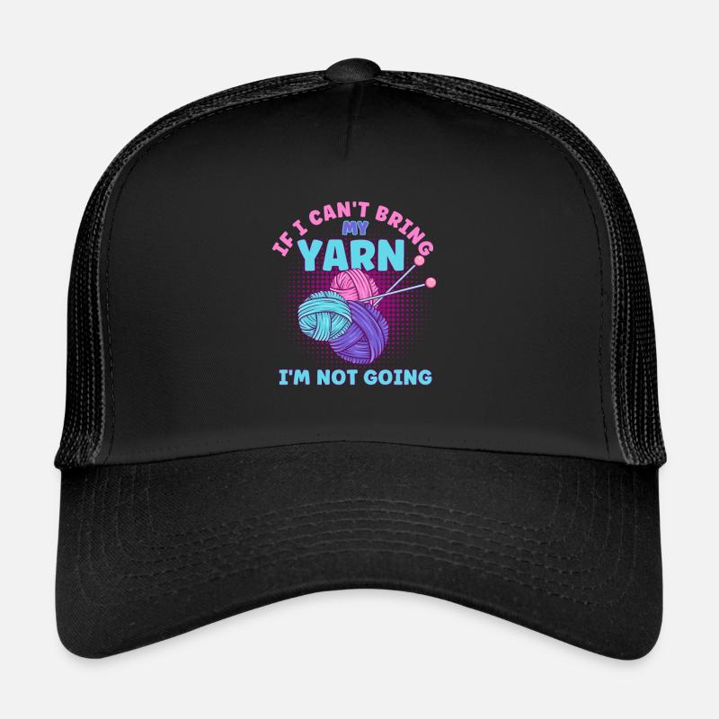 Stricken Garn stricken Stricken Stoff Geschenk - Trucker Cap - Schwarz/Schwarz