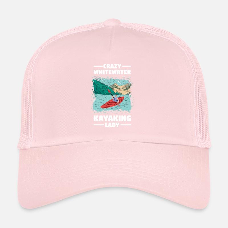 Crazy Whitewater Kayaking Lady Trucker Cap
