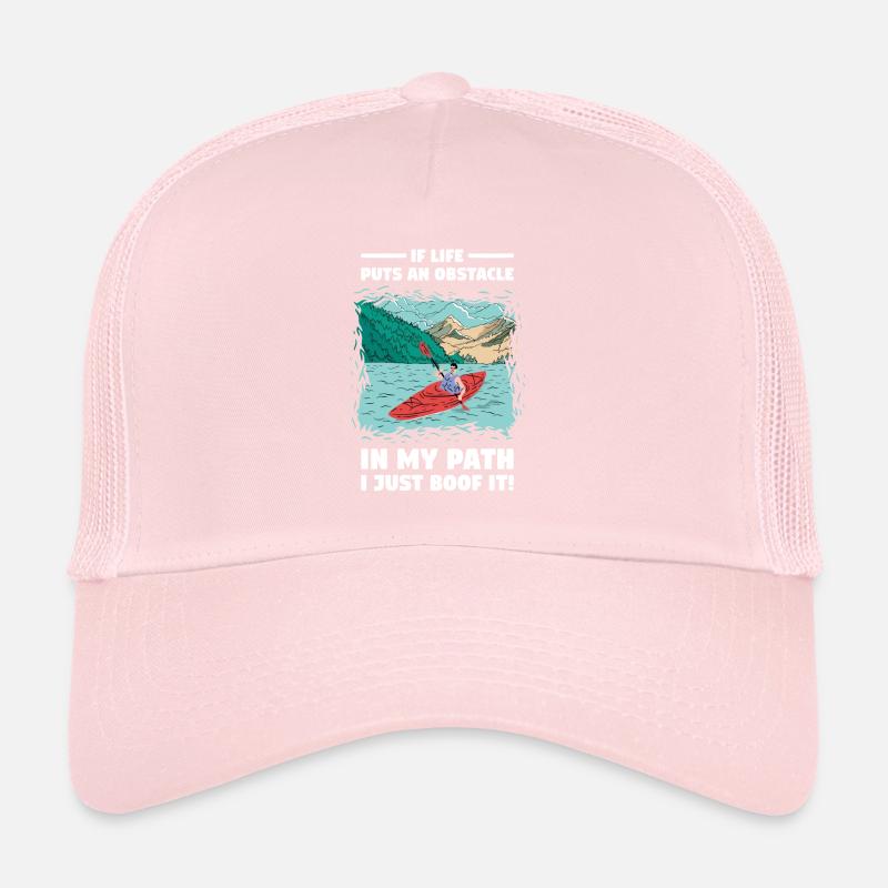 If Life Puts Obstacle In Path Whitewater Kayaking Trucker Cap