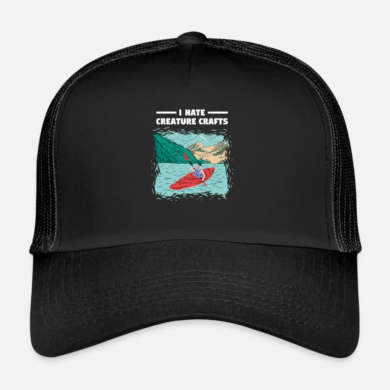 I Hate Creature Crafts Whitewater Kayaking Trucker Cap