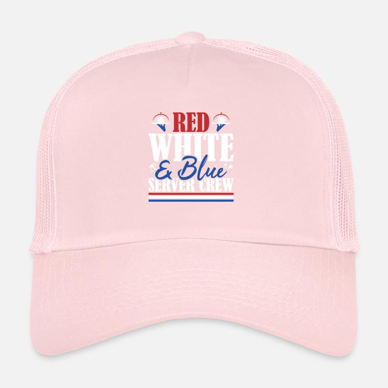 Veteran US Flag Red White & Blue Server Crew Trucker Cap