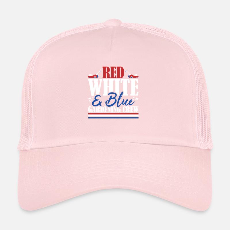 Veteran US Flag Red White & Blue Gardening Crew Trucker Cap