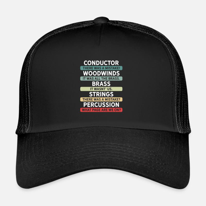 Funny conductor and orchestra - Trucker Cap - black/black